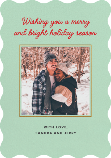 Red Stripe Merry Christmas Card - Back