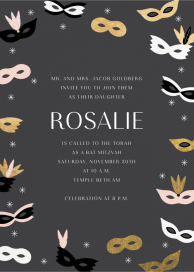 Masquerade - Bar & Bat Mitzvah Invitation by Paperless Post