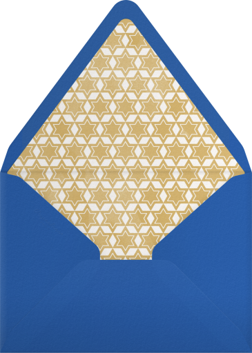 Gold Menorah Hanukkah Invitation Envelope