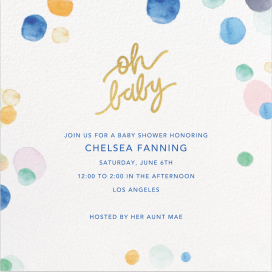 Watercolor Confetti - Baby Shower Invitation by Sugar Paper