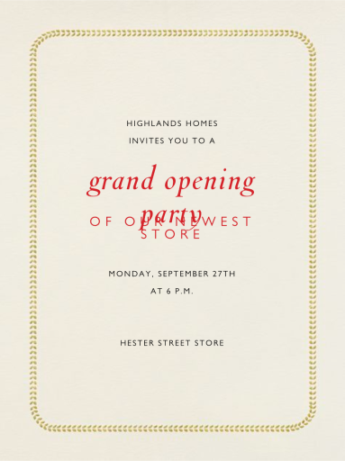 Leaf Inner Bevel Border - Launch Party Invitation by Paperless Post