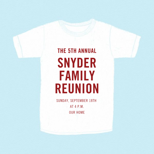 White T-Shirt - Celebration Invitation by Paperless Post