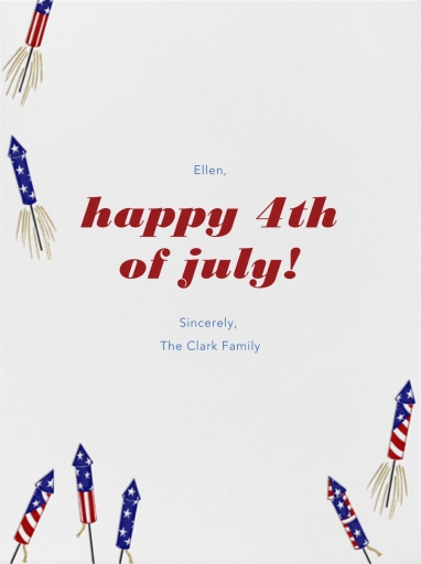 Bottle Rockets - 4th of July Card by Paperless Post