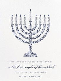 Vine Menorah - Crane by Paperless Post