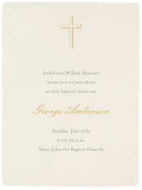 Deckle Cream Smooth - Religious Invitation by Paperless Post