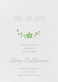 Vintage Flower Save the Date - Confirmation Invitation by Linda and Harriett