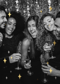 Space Age Stars Photo - New Year's Eve Invitation by Paperless Post