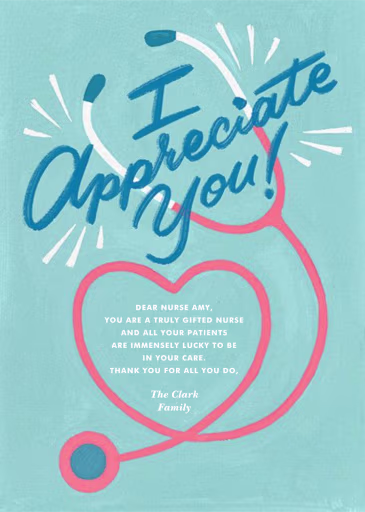 Stethoscope Heart - Thank You Card by Paperless Post