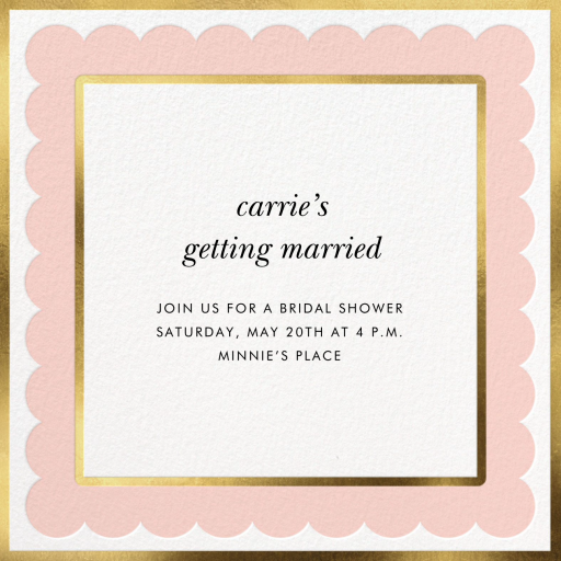Scalloped Border - Bridal Shower Invitation by kate spade new york