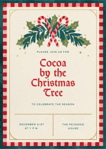 Candy Cane Lane - Holiday Party Invitation by Paperless Post