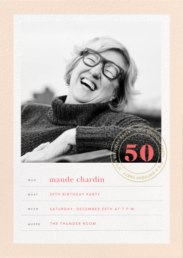 Stamped Birthday - Birthday Invitation by Sugar Paper