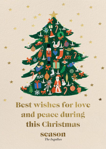 Trimmed Tree - Greeting Card by Rifle Paper Co.