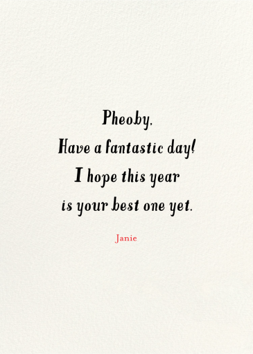 Birthday Doodle by Mr. Boddington's Studio - Back