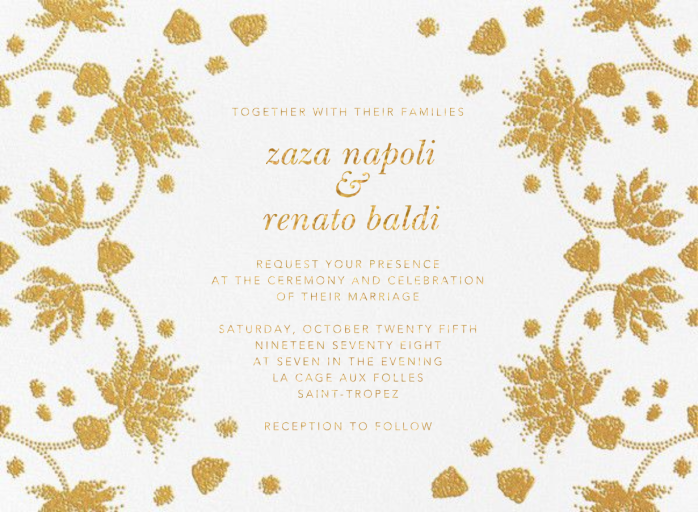 Vernal Imprint - Wedding Invitation by Oscar de la Renta