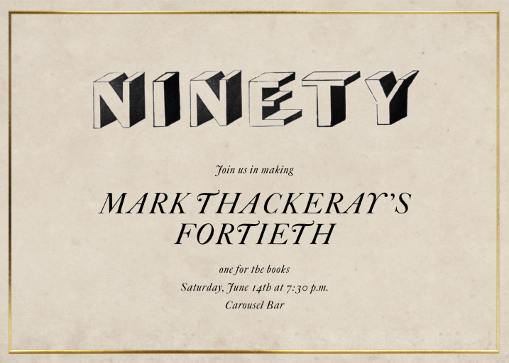 Fresh Perspective - Birthday Invitation by John Derian