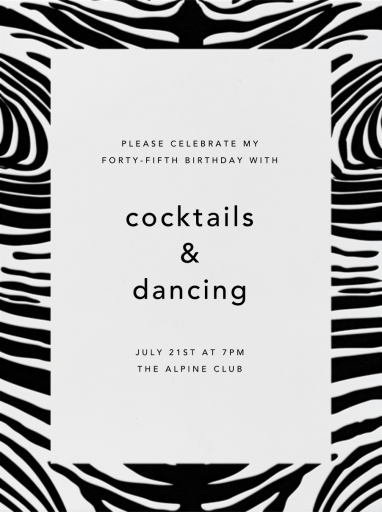 Zebra Stripes - Birthday Invitation by Paperless Post