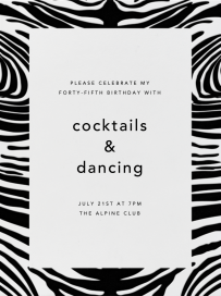 Zebra Stripes - Birthday Invitation by Paperless Post