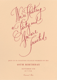 Scripted - Birthday Invitation by Stephanie Fishwick