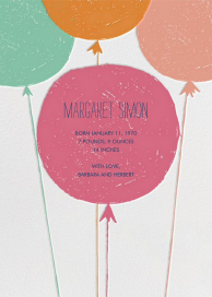 Floating with Love - Birth Announcement by Mr. Boddington's Studio