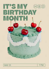 IT’S MY BIRTHDAY
MONTH MAY 31 7 PM