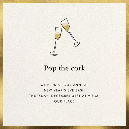 Cute Flutes - New Year's Eve Invitation by kate spade new york