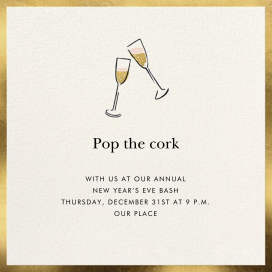 Cute Flutes - New Year's Eve Invitation by kate spade new york
