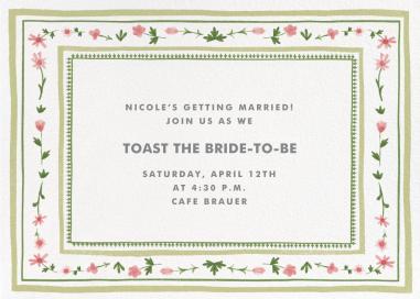 Floral Border - Bridal Shower Invitation by Paperless Post