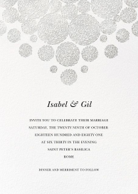 Radiant Swirls (Tall) - Wedding Invitation by Oscar de la Renta
