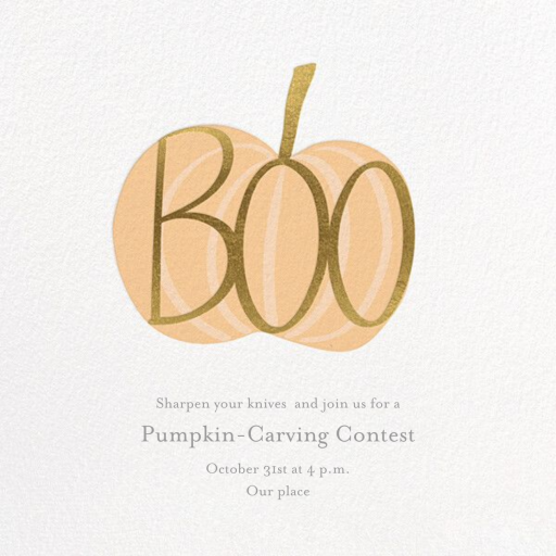 Pumpkin Boo - Invitation by Little Cube