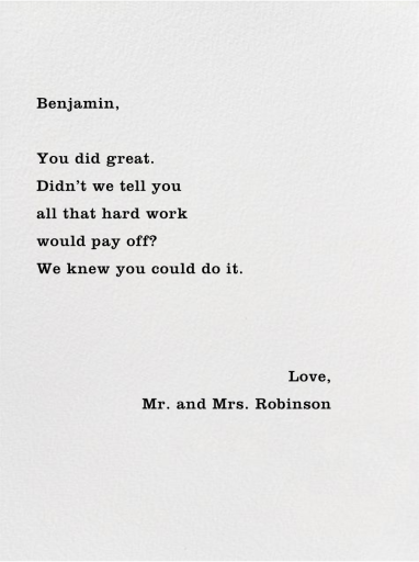 Today is Your Day - Congratulations Card by Linda and Harriett - Back