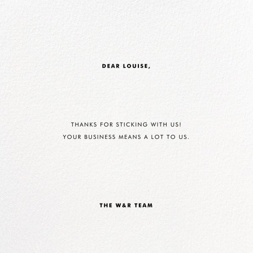 Signum Thank You - Thank You Card by Paperless Post - Back