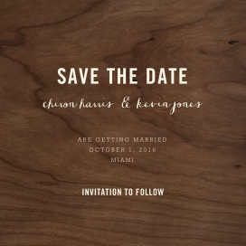 Wood Grain Dark - Save the Date by Paperless Post