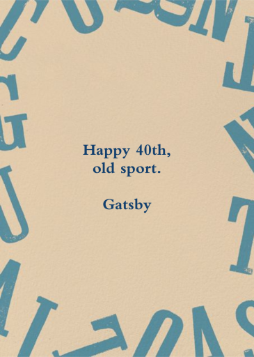 40 Looks Great On You - Birthday Card by Paperless Post - Back