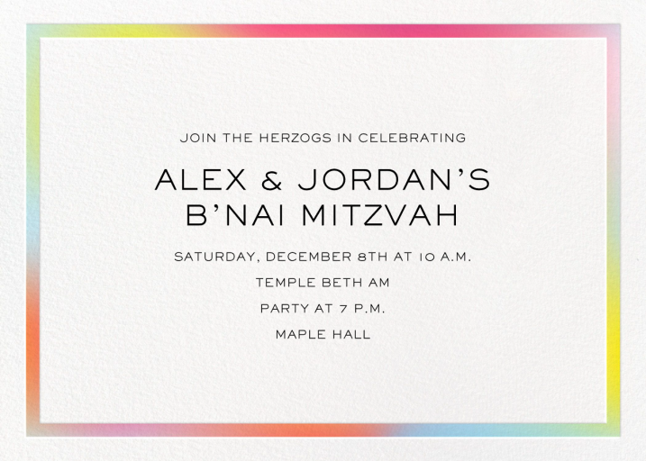 Mitzvah Lighting (Photo) - Bar & Bat Mitzvah Invitation by Paperless Post - Back