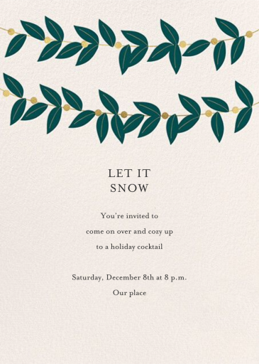 Greenery Garland - Christmas Party Invitation by Meri Meri
