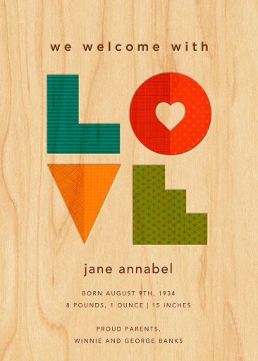 Modern Love Petit Collage - Announcement by Petit Collage