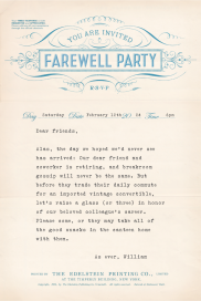 Open Letter - Farewell Party by Annie Atkins