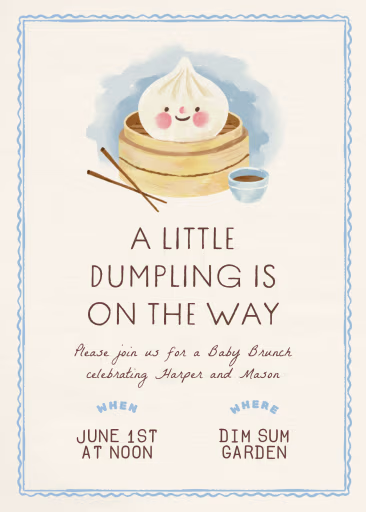 Sweet Little Dumpling - Baby Shower Invitation by Paperless Post