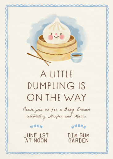 Sweet Little Dumpling - Baby Shower Invitation by Paperless Post