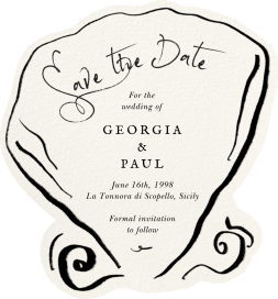 Shell and Script - Save the Date by Ten Story Stationery