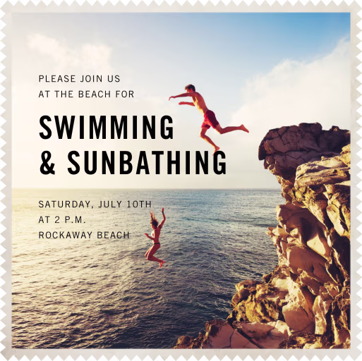 Custom (Sawtooth) - Beach Party Invitation by Paperless Post