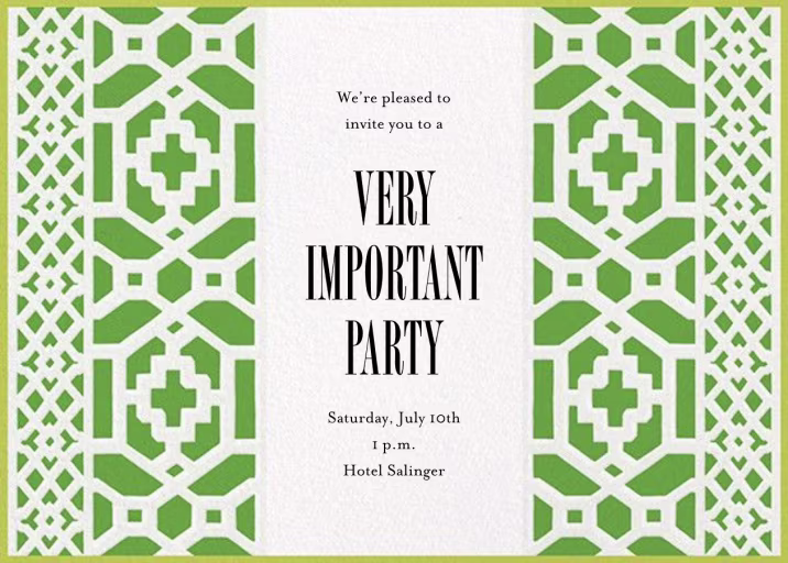 Preppy - Summer Party Invitation by Schumacher