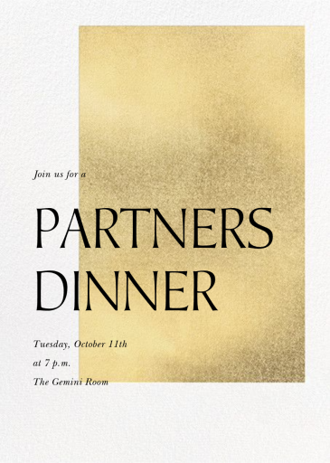 Modern Gold - Legal Event Invitation by paperless_post