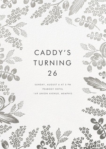 Heather and Lace - Birthday Invitation by Rifle Paper Co.