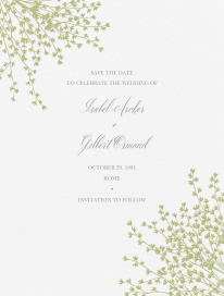 Forsythia Sprig (Save The Date) - Save the Date by Crane & Co.