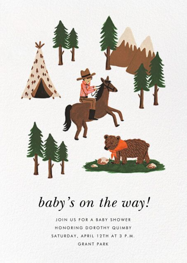 Go West - Baby Shower Invitation by Rifle Paper Co.