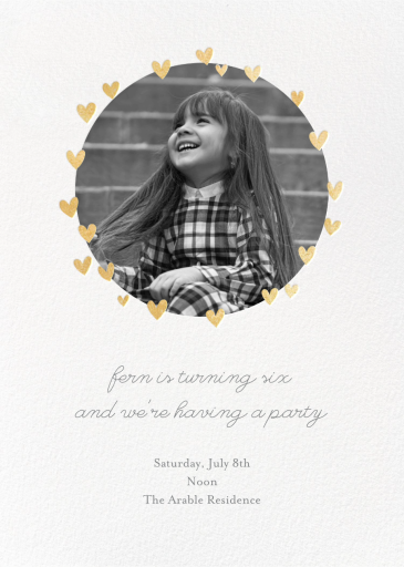 Little Heart Halo - First Birthday Invitation by Little Cube