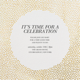 Metallic Confetti - Rehearsal Dinner Invitation by Kelly Wearstler