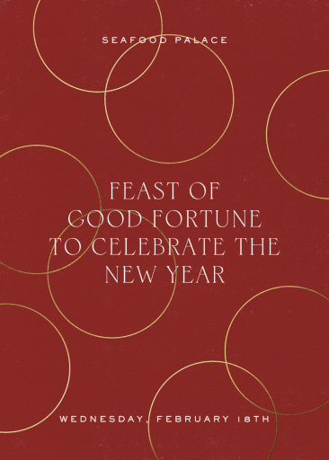 Gold Rings - Lunar New Year Invitation by Paperless Post