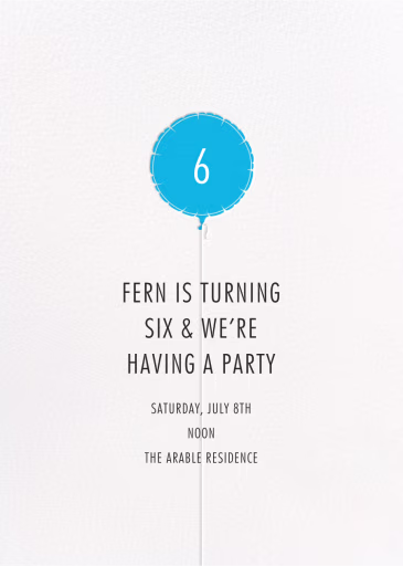 Mylar Balloon - Birthday Invitation by Paperless Post
